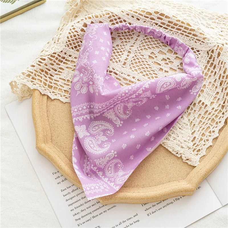 Boho Floral Print Cotton Triangle Hair Bandanas