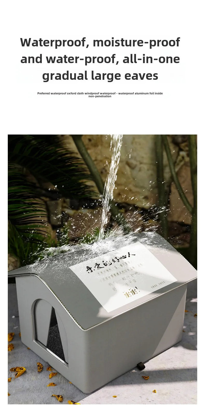 Waterproof Pet Cave Bed for Small Dogs Foldable Outdoor Warm