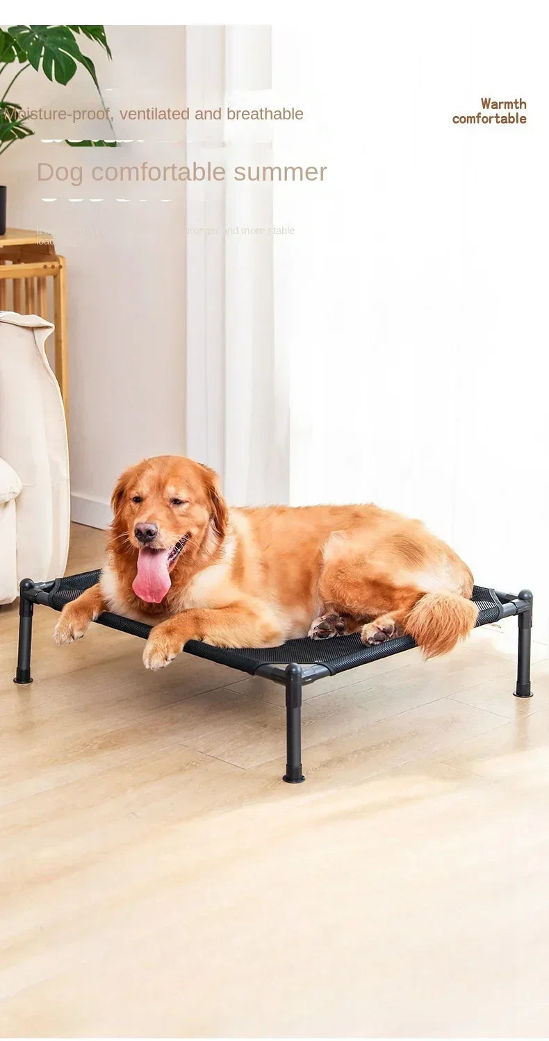 Foldable Elevated Pet Bed with Removable Washable Cover