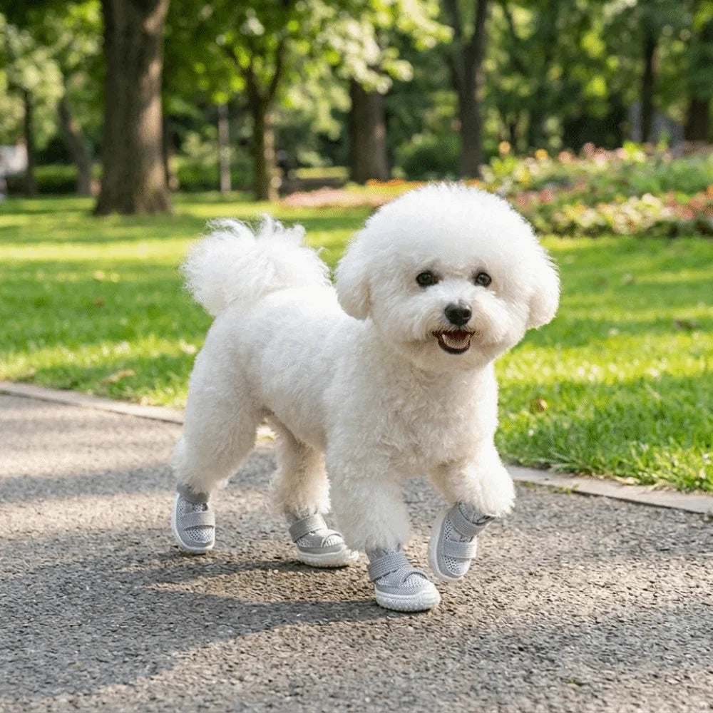 Breathable Anti-Slip Dog Shoes with Adjustable Straps