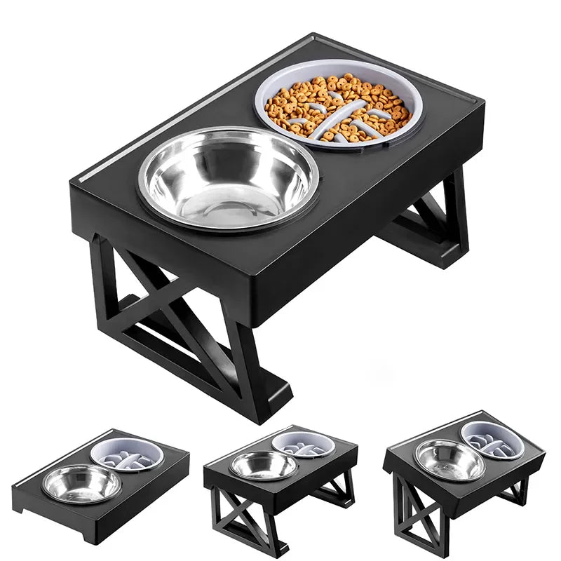 Soporte Elevado para Cuencos de Perro con Altura Ajustable