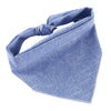 Blue White Striped Cotton Dog Bandana with Adjustable Fit