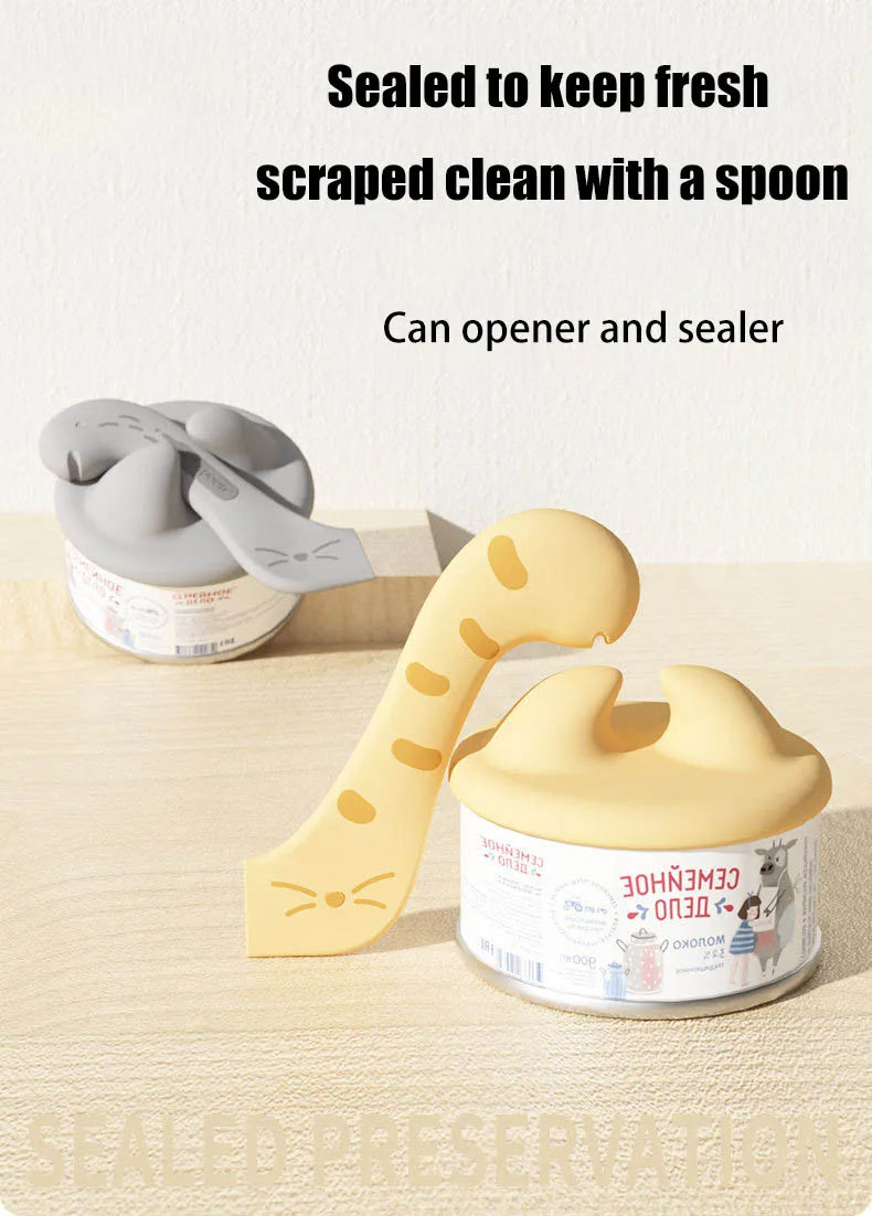 Silicone Pet Food Spoon with Airtight Can Lid