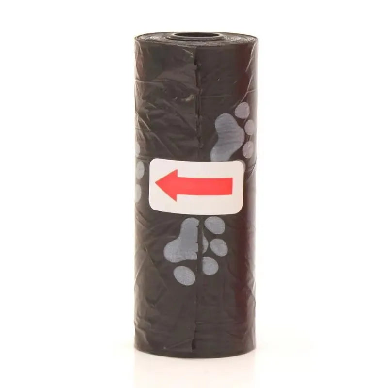 Disposable Dog Waste Bags with Bone-Shaped Dispenser and Leash Clip