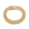 Luxus-Hundehalsband mit Strass und Cubano-Kette