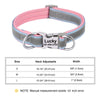 Reflektierendes personalisiertes Hundehalsband mit graviertem Anhänger