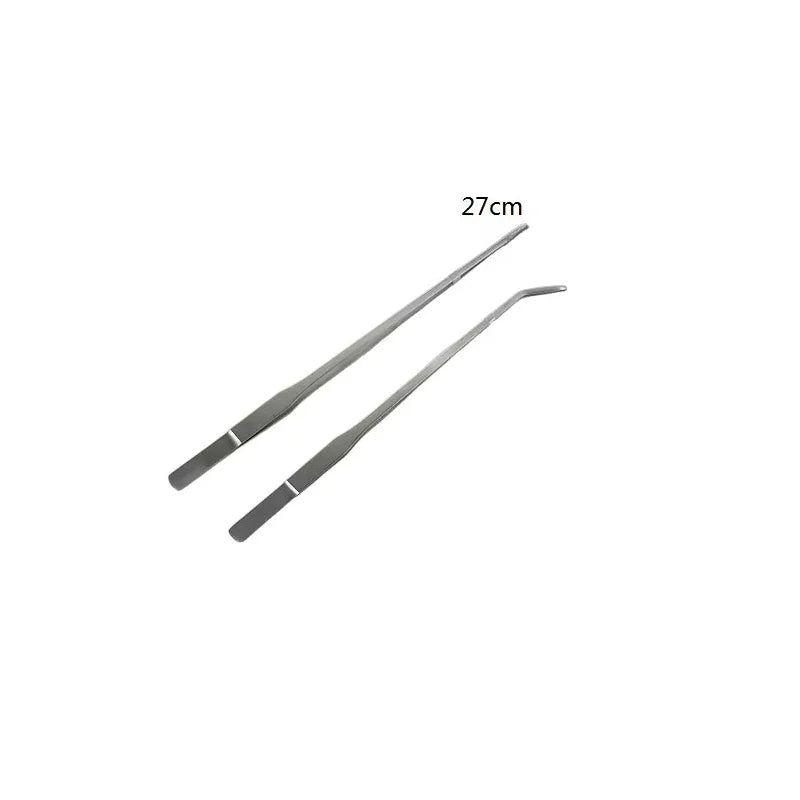 Pinzas de Acero Inoxidable para Plantas de Acuario con Codo