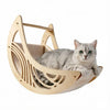 Wall-Mounted Cat Furniture Set with Hammock, Steps, and Moon Bed