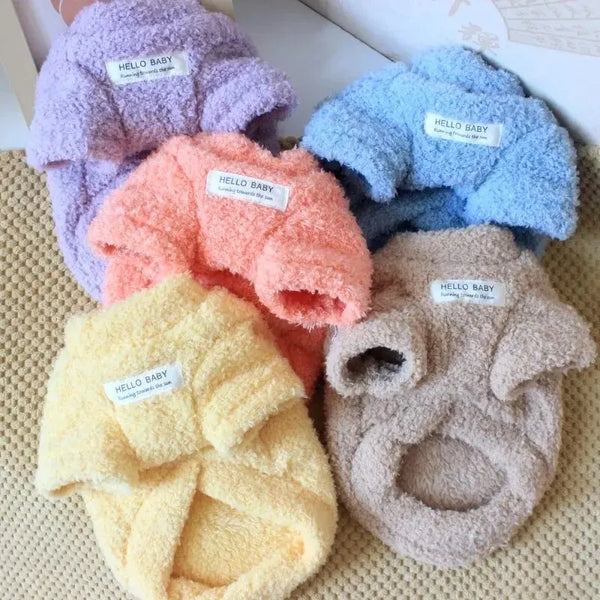 Chaqueta de Fleece Suave para Perro con Cierre de Cordón