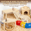 Ensemble d'escalade en bois pour hamster avec maison, rampe et bol à nourriture pour petits animaux.