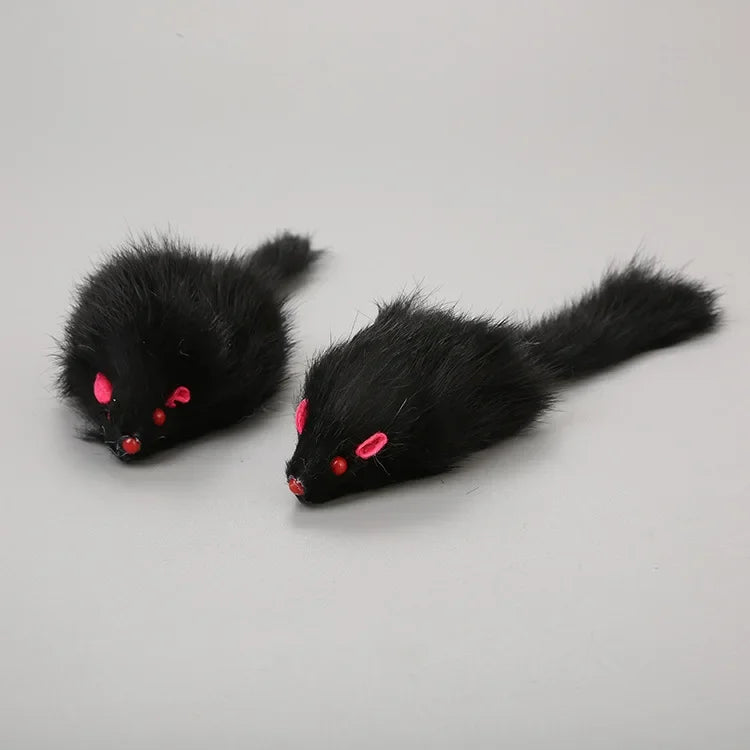 Jouet Souris en Peluche pour Chat avec Longue Queue