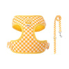 Checkered Nylon Dog Harness for Small Dogs with Leash