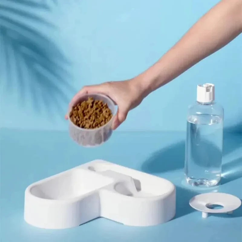 Dual-Compartment Moisture-Proof Pet Bowl