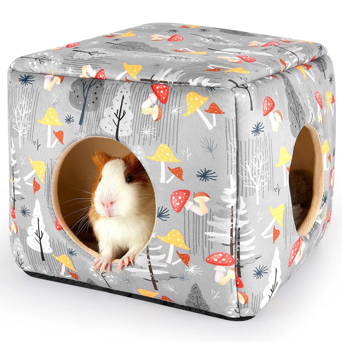 Cozy Fleece Hideout Bed for Small Pets