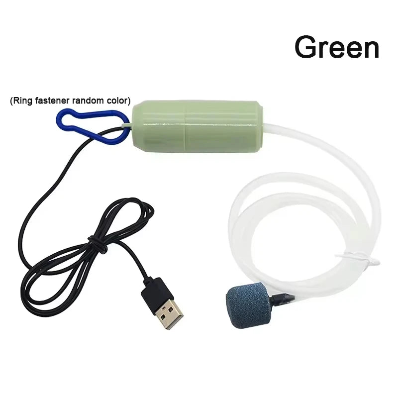 Energy-Saving USB Aquarium Air Pump with Air Stone and Silicone Tube