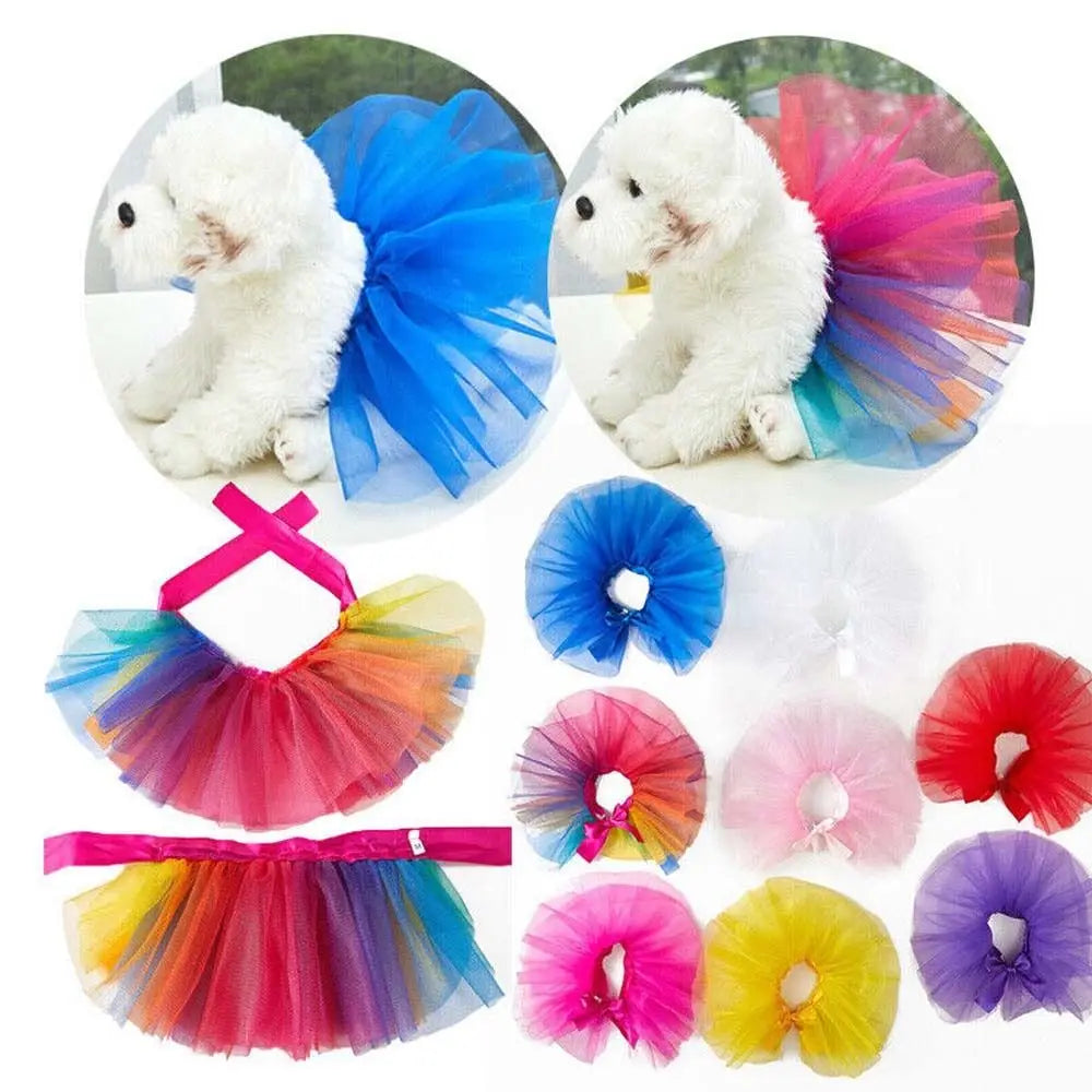 Tulle Tutu Dog Skirt for Small Breeds
