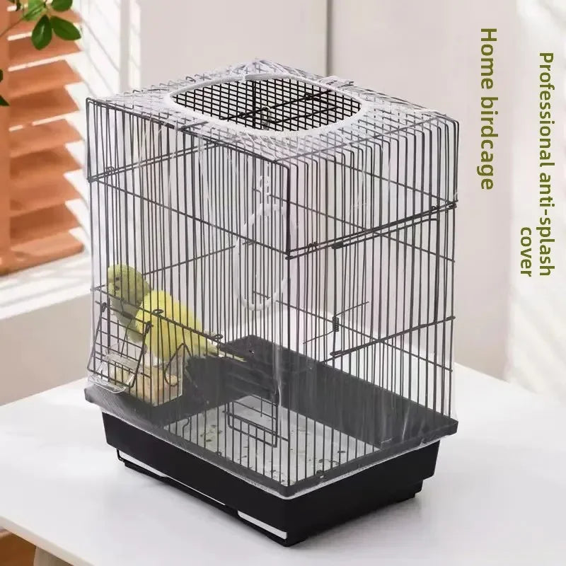 Stretchy Mesh Bird Cage Cover – Seed & Feather Catcher