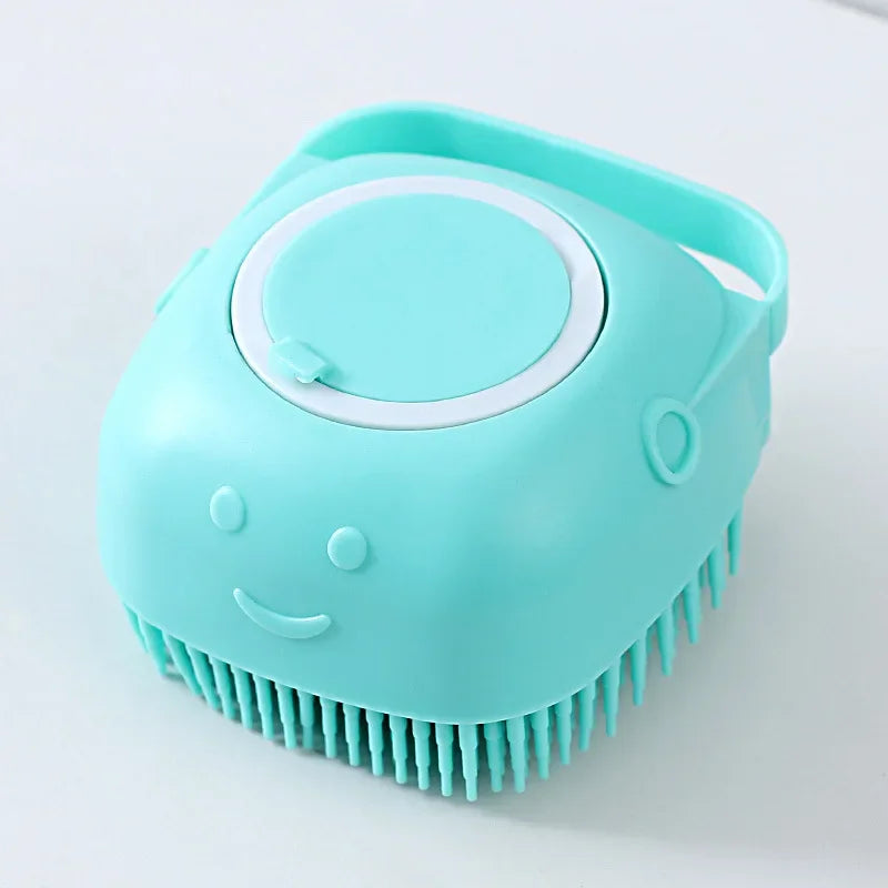 Pet Bathing Massage Brush with Soft Silicone Bristles