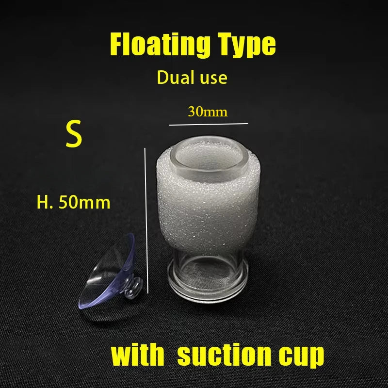 Clear Acrylic Aquarium Feeding Cup Ring Anti-drift Betta Fish Feeder