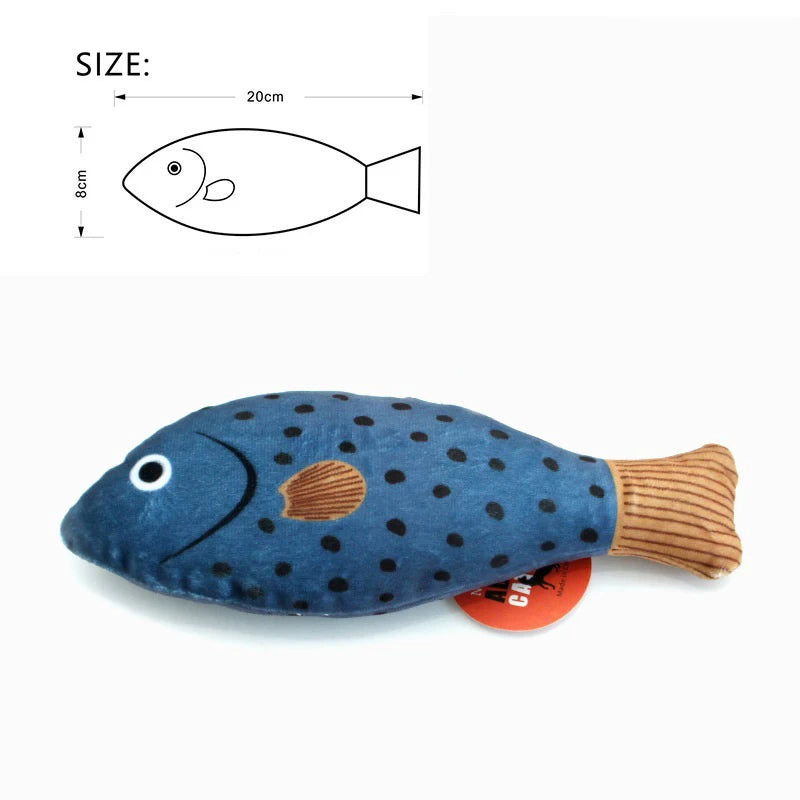 Jouet en Peluche Poisson à la Catnip pour Chats