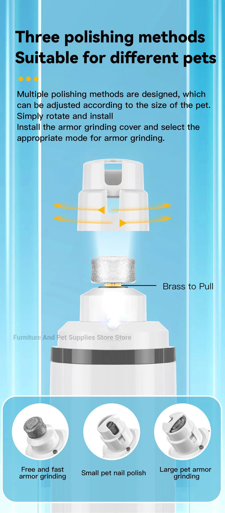 Rechargeable Pet Nail Grinder with LED Light