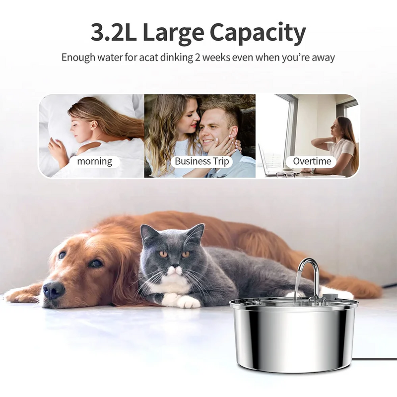 Edelstahl-Trinkbrunnen für Haustiere