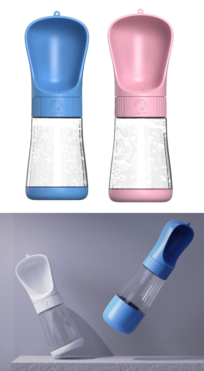 Tragbare 2-in-1 Haustier-Wasserflasche mit Schale