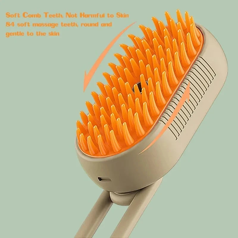 Brosse de toilettage électrique pour animaux avec fonction vapeur