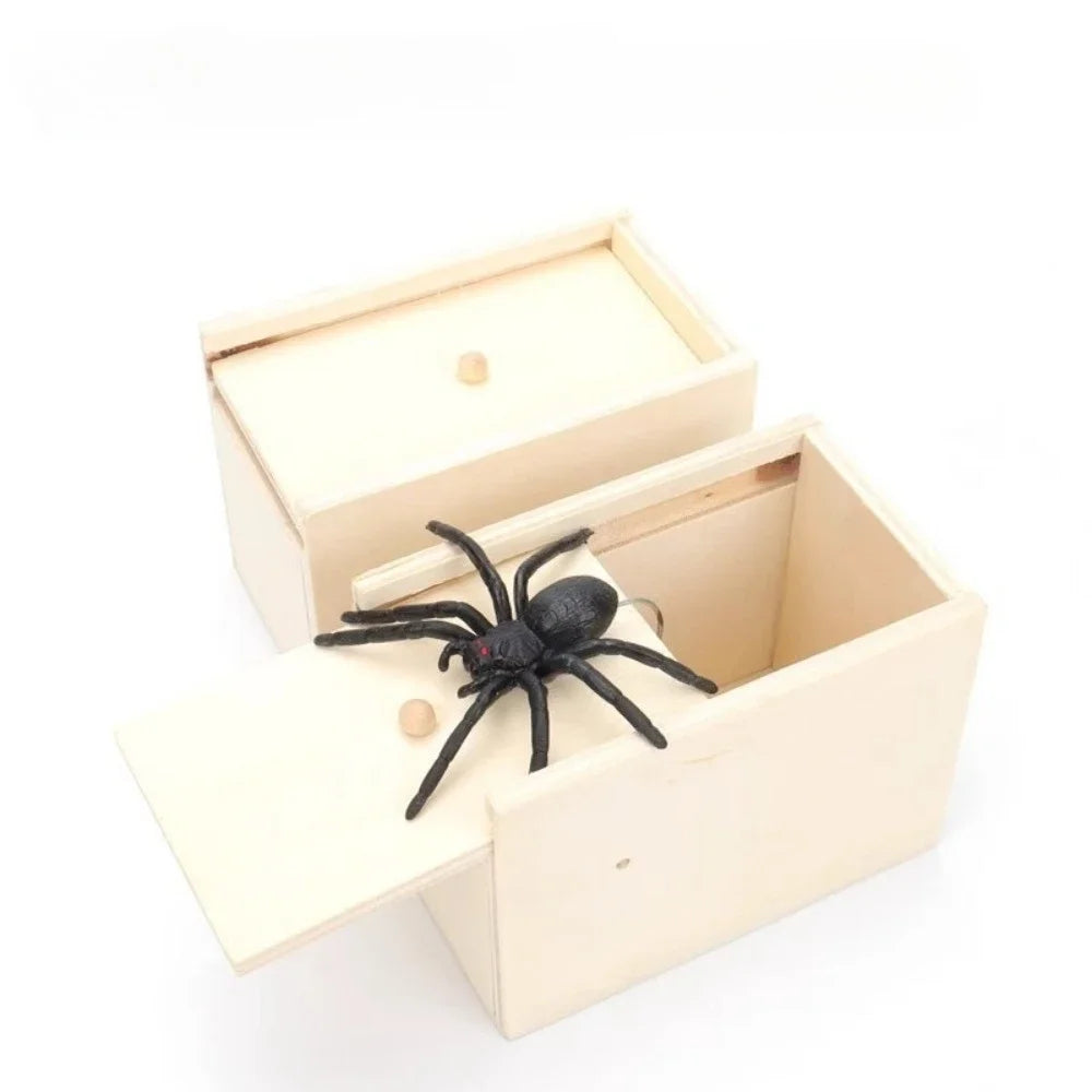 Wooden Spider Surprise Prank Box Set