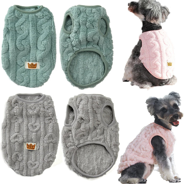 Chaleco de Felpa Suave para Perros en Invierno