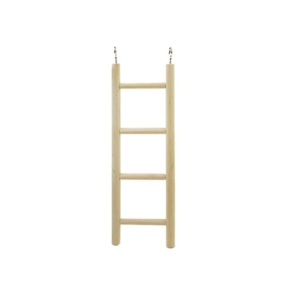 Wooden Bird Ladder with Swing and Perch for Parrots