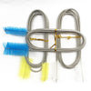 Stainless Steel Aquarium Cleaning Brush Double Head Lily Pipe