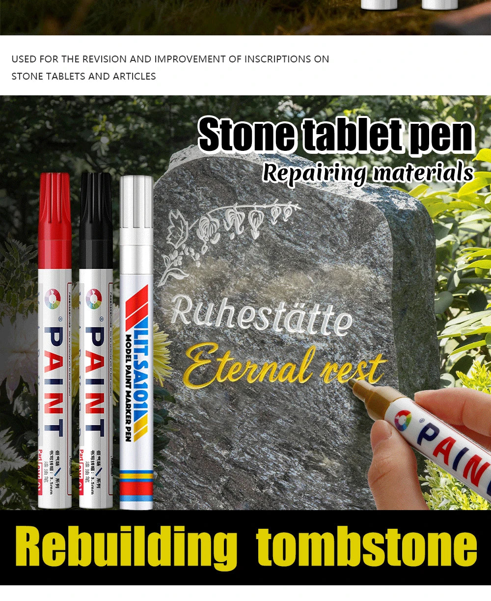 Permanent Stone Touch-Up Paint Pen for Rock, Ceramic, and Mug DIY