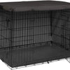 Heavy Duty Dog Crate Cover for 42-Inch Wire Kennels – Black