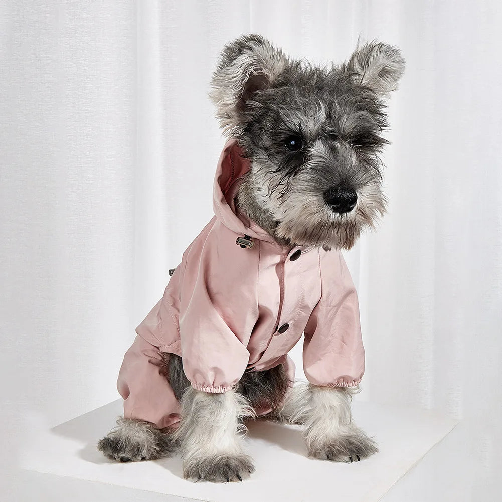 Reflective Waterproof Dog Raincoat with Hood