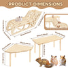 Ensemble d'escalade pour hamster en bois avec rampe et petite table pour animaux.