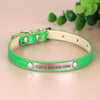 Individuell gravierte Leder-Hundehalsband mit ID-Tag