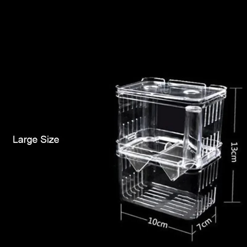 Acrylic Fish Breeding Isolation Box with Double Compartments