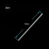 Two 10cm acrylic aquarium air tubing connectors shown diagonally.