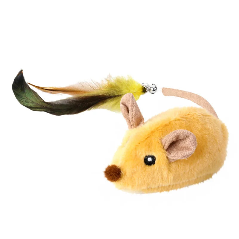 Interactive Motion-Activated Cat Toy Mouse with Squeaky Sounds