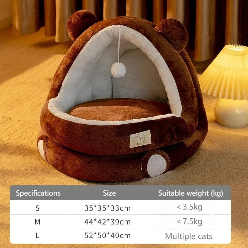 Niche Semi-Fermée pour Animaux avec Motif Panda
