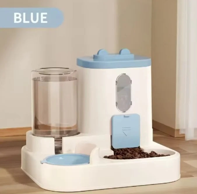 2in1 Cat Food and Water Dispenser Automatic Feeder