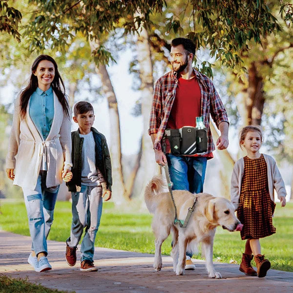 Hands-Free Reflective Dog Walking Belt with Storage Pouch