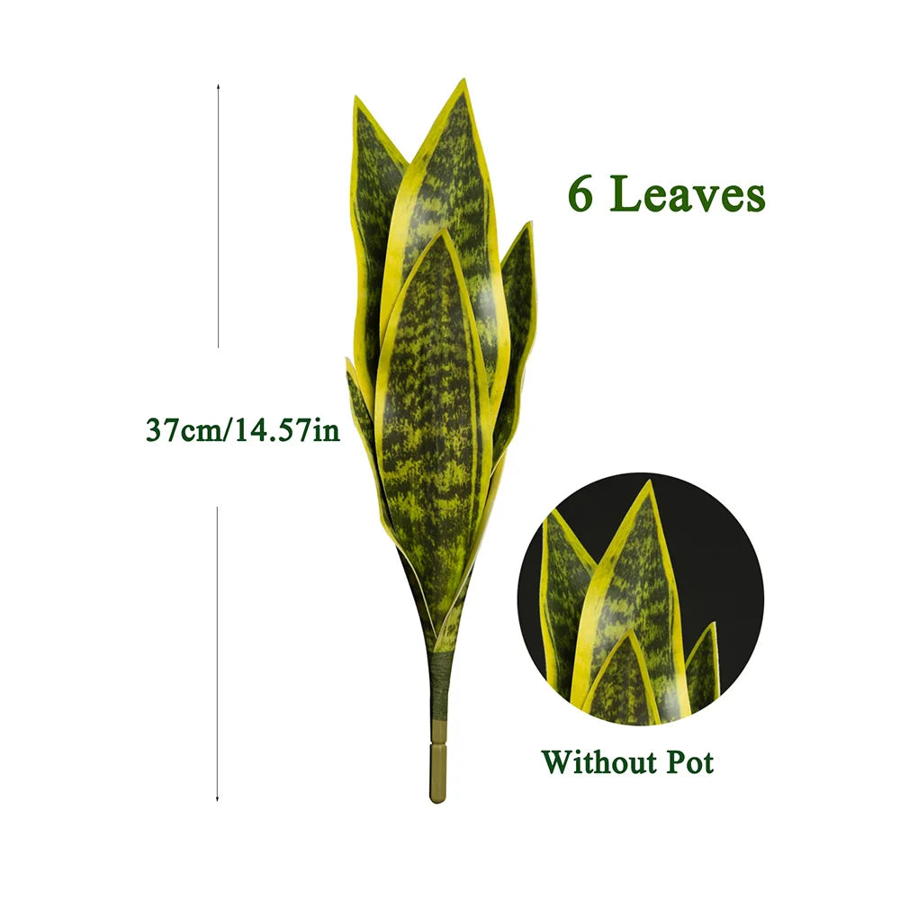 Artificial Snake Plant Decorative Faux Sansevieria