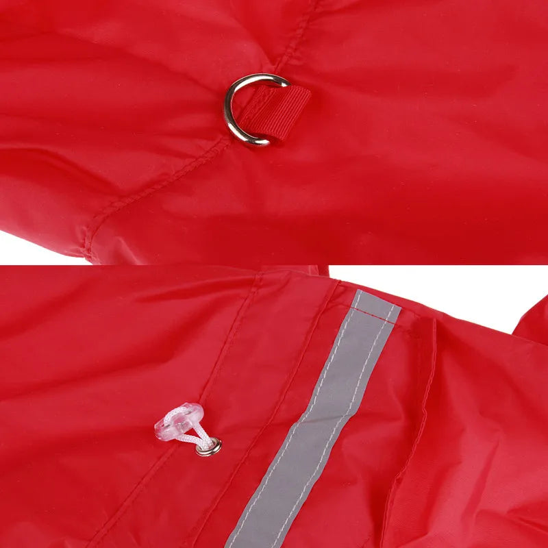 Waterproof Dog Raincoat with Hood - Lightweight Pet Outdoor Jacket