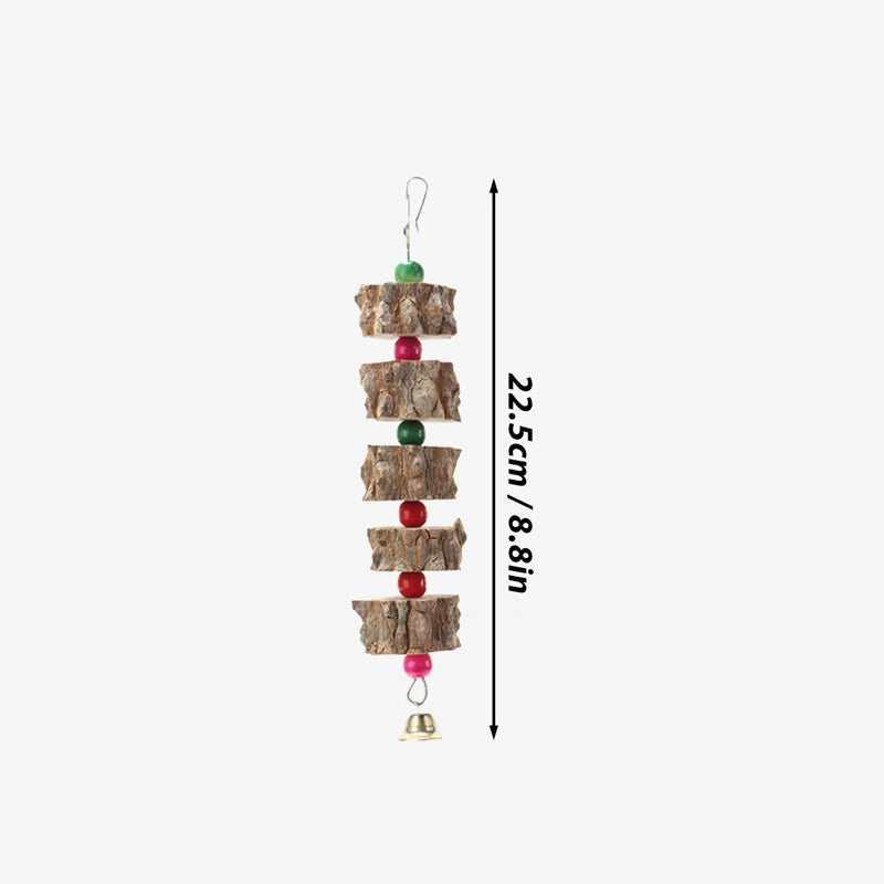 Juguete de Madera Natural para Perros Loro