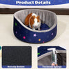 Cozy Fleece Hideout Bed for Small Pets with Removable Cushion