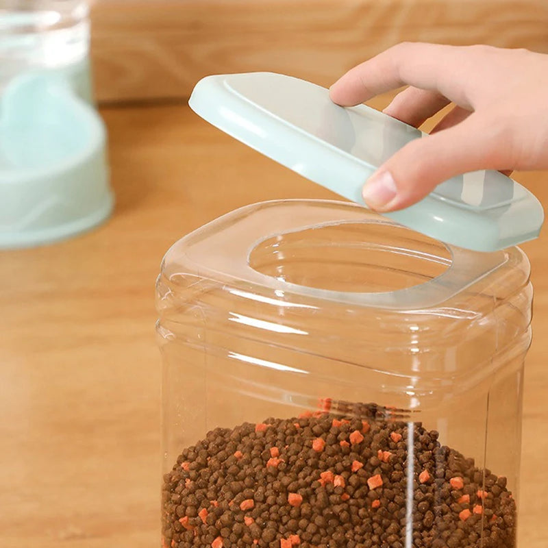 Automatic Pet Feeder with Drinking Bowl Large Capacity 3.8L