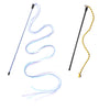 Interactive Cat Teaser Rod Toy with Satin Ribbon