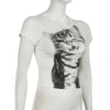 Top Crop con Estampado Animal